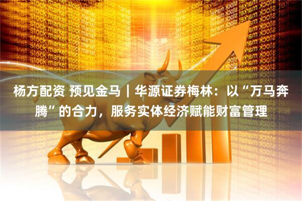 杨方配资 预见金马｜华源证券梅林：以“万马奔腾”的合力，服务实体经济赋能财富管理