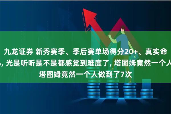 九龙证券 新秀赛季、季后赛单场得分20+、真实命中率超60%, 光是听听是不是都感觉到难度了, 塔图姆竟然一个人做到了7次